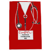 ドクターメディカルスクールおめでとう中抱き枕 ミディアムペーパーバッグ (正面)