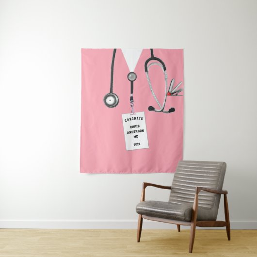 ドクターメディカルスクール卒業バナータペストリー タペストリー (インサイチュ)