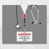 ドクターメディカルスクール卒業パーティワインラベル スパークリングワインラベル (シングルラベル)