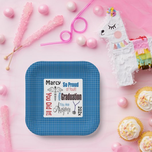 ドクターメディカルプロフェッショナル卒業パーティー紙 ペーパープレート (パーティー)