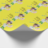 ドクターメディカルボーイ写真センセーショナルおもしろい誕生日 ラッピングペーパー (角)