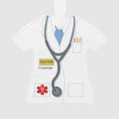 ドクターメディカルユニフォームパーソナライズされたノベルティ オーナメント (正面)