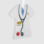 ドクターメディカルユニフォームパーソナライズされたノベルティ オーナメント (正面)