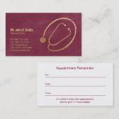 ドクターレッドキャンバスゴールデンステソスコープアポイントメント 予約カード (正面/裏面)