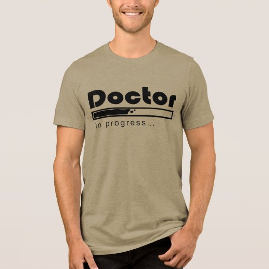 ドクター修行中ローディングバー 医学生おもしろグッズ トライブレンドTシャツ (正面)
