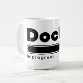 ドクター修行中 楽しい医学生向け進行状況バー コーヒーマグカップ (正面左)