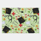 ドクター卒業ギフト包装紙シート ラッピングペーパーシート (正面2)