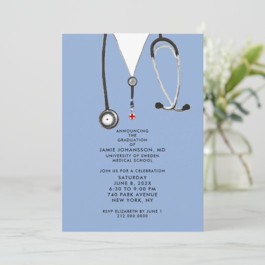 ドクター卒業パーティー招待状 招待状 (スタンド正面)