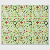 ドクター又はナースギフト包装紙 ラッピングペーパー (フラット)