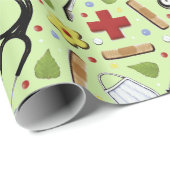 ドクター又はナースギフト包装紙 ラッピングペーパー (ロールコーナー)