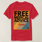 ドクター又はN用サルマギフト無料アドバイス Tシャツ (デザイン正面)
