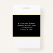 ドクター名フォトバッジのスキャナーコード バッジ (裏面)