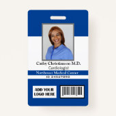 ドクター名フォトロゴバッジスキャナーコード バッジ (正面)