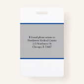 ドクター名フォトロゴバッジスキャナーコード バッジ (裏面)