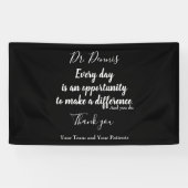 ドクター感謝していバナー引用文白黒タイポグラフィ 横断幕 (横)