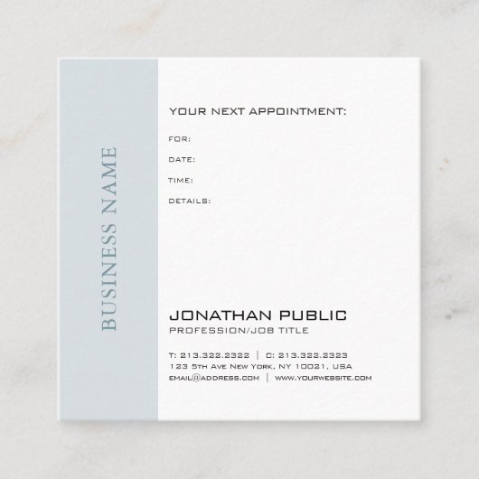 ドクター歯科医セラピストシックアポイントメントリマインダー 予約カード (正面)