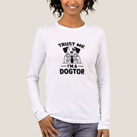 ドクター犬です!信じてください トライブレンドTシャツ (正面)