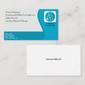 ドクター精神科医ブルーロゴグレー 名刺 (正面/裏面)