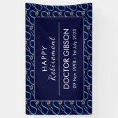 ドクター聴診器の退職パーティー 横断幕 (縦)