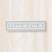ドクター診察室 オフィスドアサイン グレー サインプレート (正面)