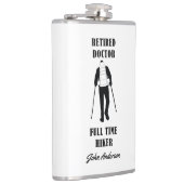 ドクター退職したフルタイムハイカーフラパーソナライズされたスク フラスク (右)