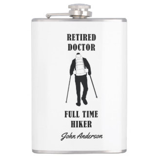 ドクター退職したフルタイムハイカーフラパーソナライズされたスク フラスク