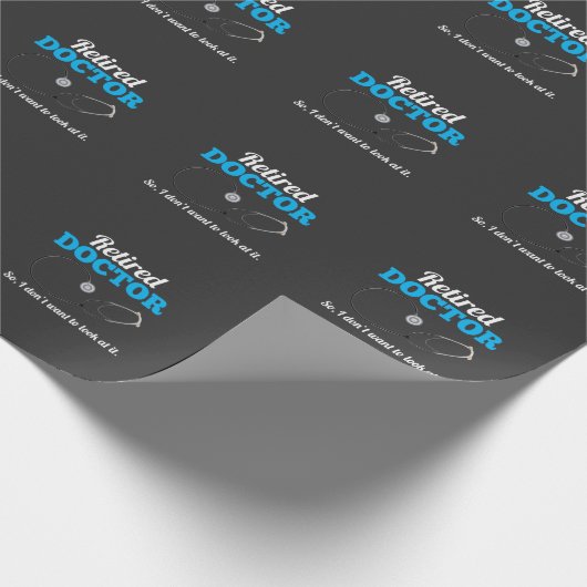 ドクター退職した夫ステソスコープの年金受給者パパ ラッピングペーパー (角)