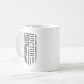 ドクター アメリカ国旗 ダストレス デザイン コーヒーマグカップ (正面左)