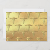 ドクター ゴールド 卒業発表 青 招待状 (裏面)