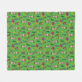 ドクター・シュス |ザグリンチ |シンディー・ルーのパターン フリースブランケット (正面(横))