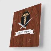 ドクター スクエア壁時計 (傾斜)