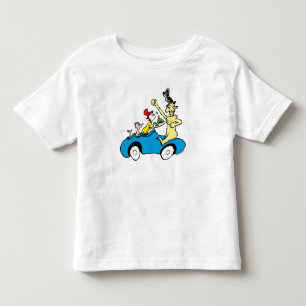 ドクター・スースのグリーンエッグス・アンド・ハムのキャラクターたちが乗る車 トドラーTシャツ