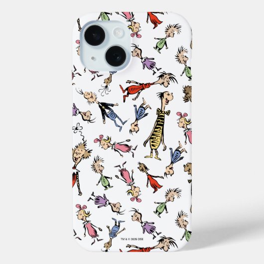 ドクター・スースのフービルキャラクターの華やかなパターン Case-Mate iPhoneケース (裏面)