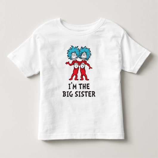 ドクター・スースのモンスター1と2 | 双子 | お姉ちゃん トドラーTシャツ (正面)