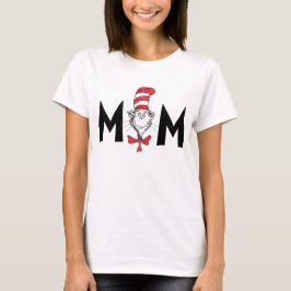 ドクター・スースの帽子のかぶりもの猫のママ Tシャツ