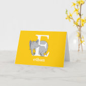 ドクター・スースのABC：アルファベットE - 白 | お名前を入力してください カード (黄色い花)