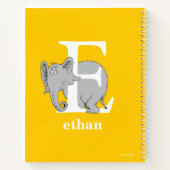 ドクター・スースのABC：アルファベットE - 白 | お名前を追加 ノートブック (裏面)