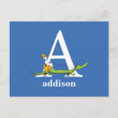 ドクター・スースのABC:文字A - 白 | お名前を追加 ポストカード (正面)