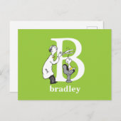 ドクター・スースのABC:文字B - 白 | お名前を入力してください ポストカード (正面/裏面)
