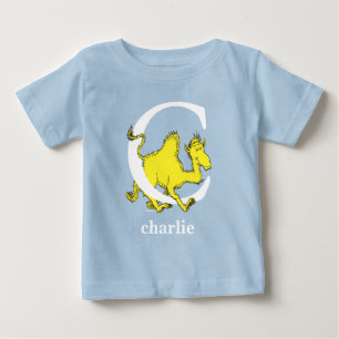 ドクター・スースのABC: 文字C - 白 名前入り ベビーTシャツ