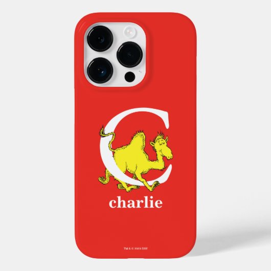 ドクター・スースのABC: 文字C - 白 | 名前入り Case-Mate iPhoneケース (裏面)