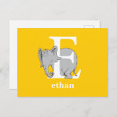 ドクター・スースのABC：文字E - 白 | お名前を入力してください ポストカード (正面/裏面)