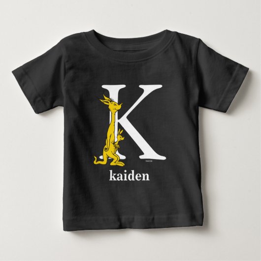 ドクター・スースのABC: 文字K - 白 | 名前を入れる ベビーTシャツ (正面)