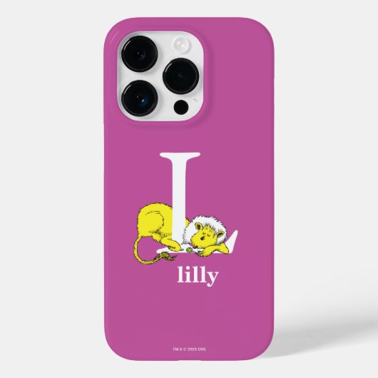 ドクター・スースのABC: 文字L - 白 | 名前入れ Case-Mate iPhoneケース (裏面)