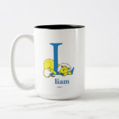 ドクター・スースのABC: 文字L - 青 | 名前を入れる ツートーンマグカップ (左)