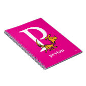 ドクター・スースのABC：文字P - 白 | お名前を追加 ノートブック (右側)