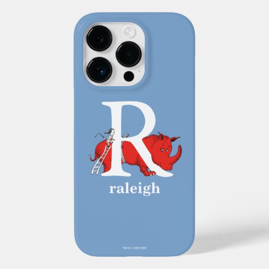 ドクター・スースのABC: 文字R - 白 | 名前を入れる Case-Mate iPhoneケース (裏面)