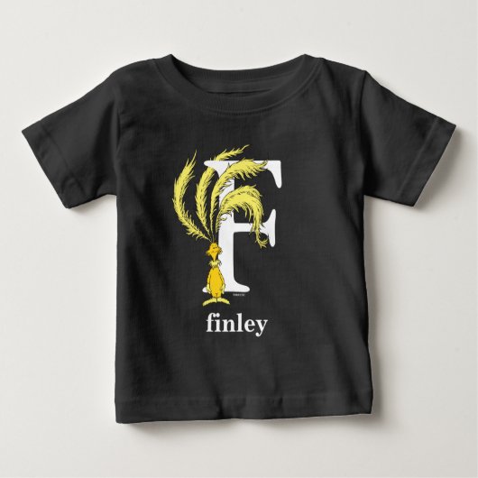ドクター・スースのABC: Fの文字 - 白 | 名前を入れる ベビーTシャツ (正面)