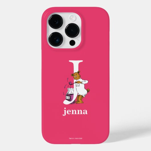 ドクター・スースのABC: Jの文字 - 白 | 名前を入れる Case-Mate iPhoneケース (裏面)