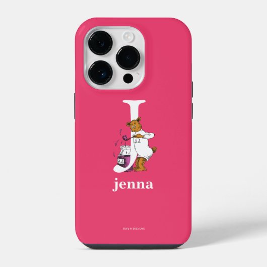 ドクター・スースのABC: Jの文字 - 白 | 名前を入れる iPhoneケース (裏面)